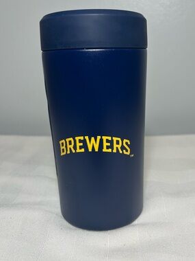 Frost Buddy Universal can cooler- Brewers Baseball Navy Blue & Yellow